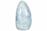 Polished, Free-Standing Blue Calcite - Madagascar #230181-1